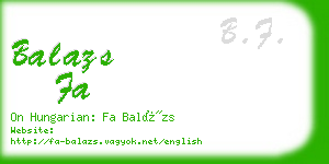 balazs fa business card